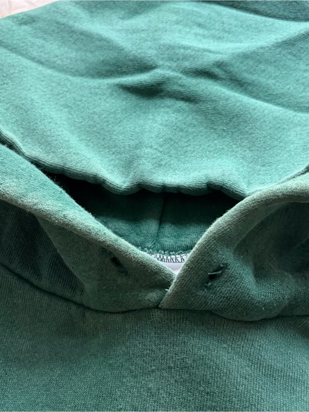 Vintage 90s Adidas Forest Green Heavy Weight Trefoil Embroidered Hoodie Size XL